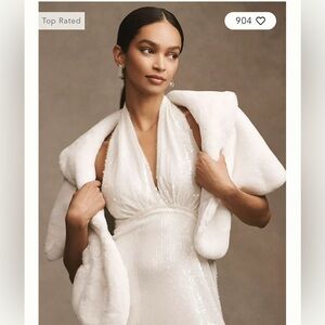 NEW Anthropologie faux fur wrap